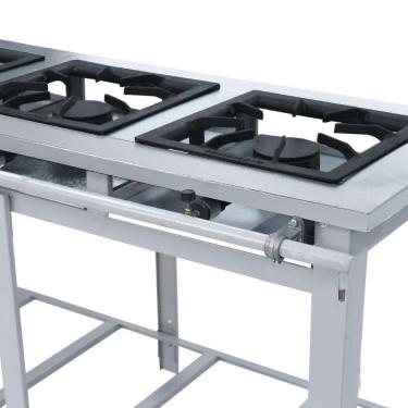 Imagem de Fogão Industrial Venâncio 3 Bocas A Gás Alta Pressão Com Pé Map3p