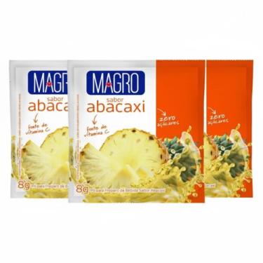 Imagem de Kit 3 refresco diet abacaxi zero açucar fonte de vitamina c 8g magro