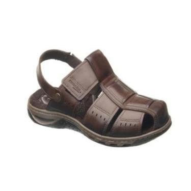 Imagem de Sandália Masculina Papete Pegada Vira Chinelo Couro 131669-Masculino