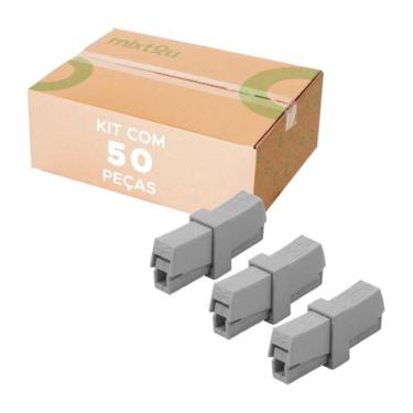 Imagem de 50x Conectores Elétrico Bloco Terminal Rápido Cmk201 - GREEN