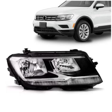 Imagem de Farol Elétrico Tiguan 2017 a 2021 Com motor Com Led Drl - TYC