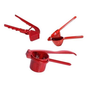 Imagem de Kit Cozinha Espremedor Alho Batata Limão 3 Peças Utilidades - Cozinha 