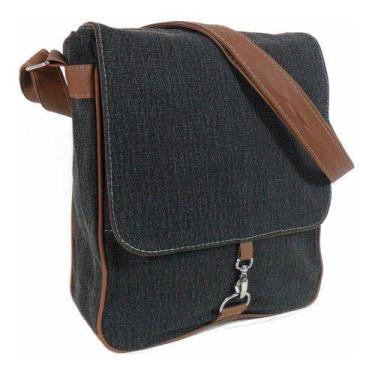 Imagem de Bolsa Pasta Transversal Em Lona Resistente Masculino Feminino Casual -