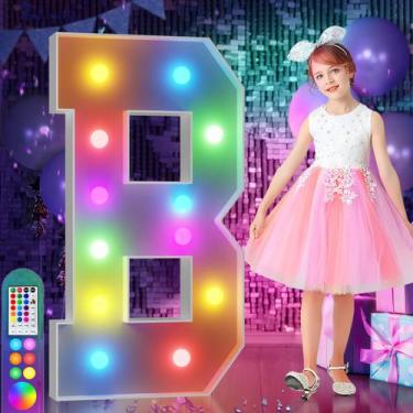 Imagem de Light Up Letters imprsv 4 pés Colorful Marquee B com controle remoto