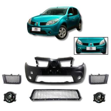 Imagem de Parachoque Dianteiro Sandero 2008 2009 2010 2011 Kit Grade - Renault