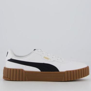 Imagem de Tênis Puma Carina 3.0 Feminino Branco e Marrom-Feminino