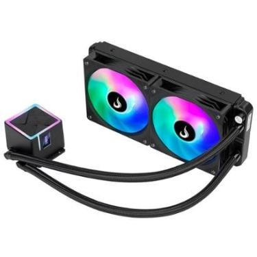 Imagem de Water Cooler Gamer Rise Mode Black, ARGB Rainbow, 240mm, AMD e Intel, Preto - RM-WCB-02...