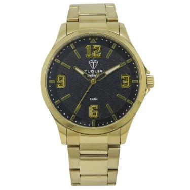 Imagem de Relógio Masculino de Aço Tuguir Analógico Infinity TGI37239 Dourado e Preto