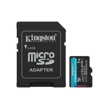 Imagem de MicroSD Kingston, 1TB, microSDXC Canvas Go Plus, Gen4, com adaptador -