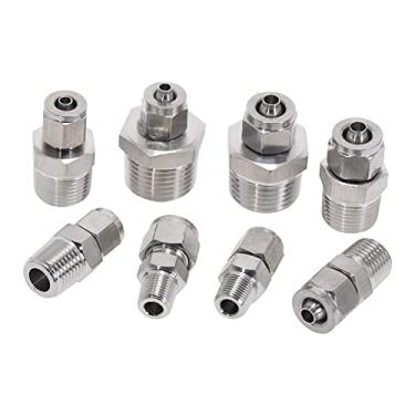 Imagem de Conectores de 1 unidade para tubos de aço inoxidável 1/8 '1/4' 3/8 '1/4' BSP Adaptador de conversão de conector de rosca macho, tubo de 3/8 ", 6 mm