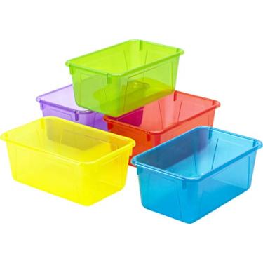 Imagem de Caixa pequena de cubos Storex, 32 x 20 x 13 cm, doces sortidos, pacote com 5 (62490U05C)