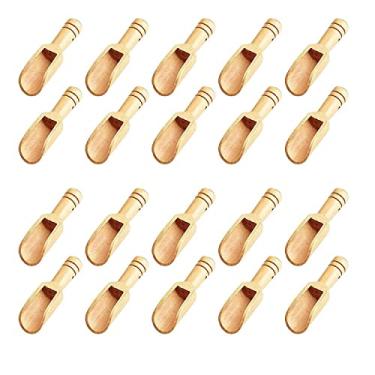 Imagem de 24 mini colheres de madeira, mini colheres de bambu para sais de banho, colher de chá, colher de lavar em pó, colher de madeira