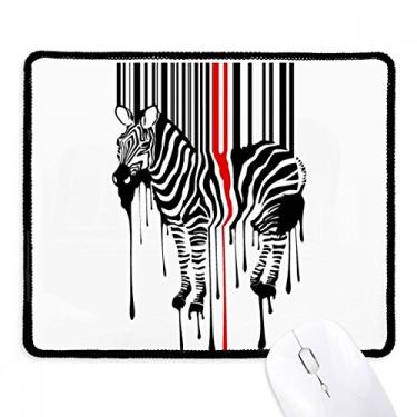 Imagem de Mouse pad preto vermelho listrado Code Graffiti Pinto borda costurada Tapete de borracha para jogos