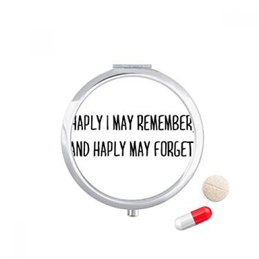 Imagem de Caixa de armazenamento de remédios com citação de poesia Haply I May Remember