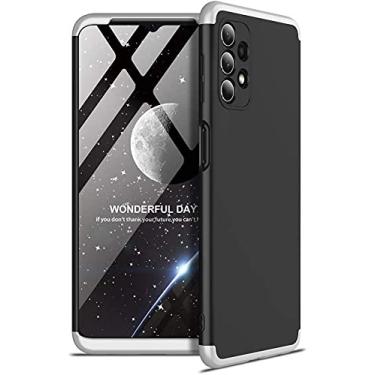 Imagem de Capa Capinha Anti Impacto 360 Para Samsung Galaxy A32 5g com Tela de 6.5" Polegadas Case Acr�lica Fosca Acabamento Slim Macio - Danet (Preto com Cinza)