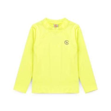 Imagem de Camiseta Com Proteção Uv+ Costeira Infantil Amarelo Neon - Vida Costei