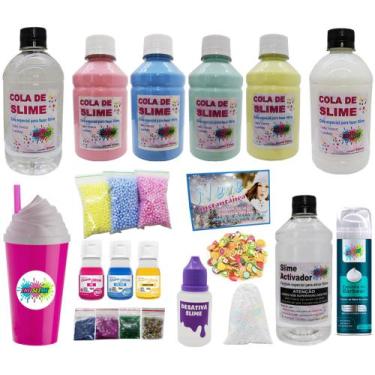 Imagem de Kit Para Fazer Slime Colas Coloridas Especiais Barato - Ine Slime