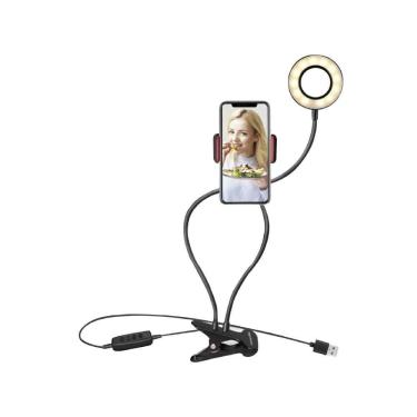 Imagem de Kit Ring Light Led Com Suporte De Celular Mesa Live Makeup