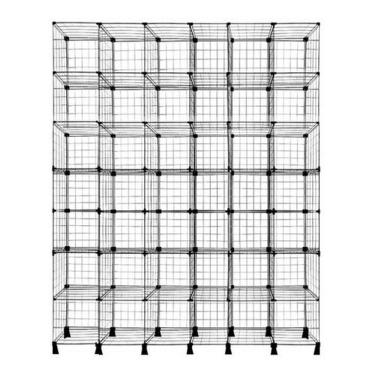 Imagem de Estante Prateleira Aramada Estoque Roupas Arara 42 Nichos