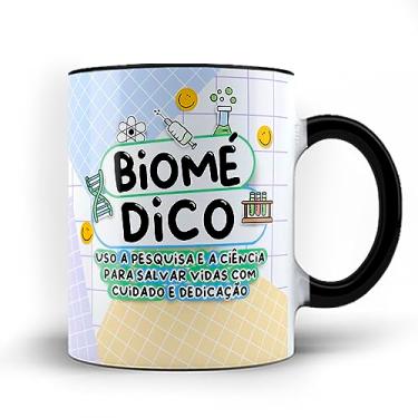 Imagem de Caneca xicara profissão Biomédico Biomedicina 23 (Preta)