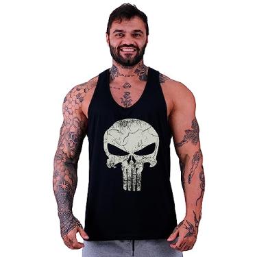 Imagem de Regata Cavada Masculina MXD Conceito Dark Skull (Preto, P)