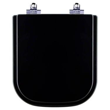 Imagem de Assento Sanitário Laqueado Soft Close Elite Preto Para Vaso Celite