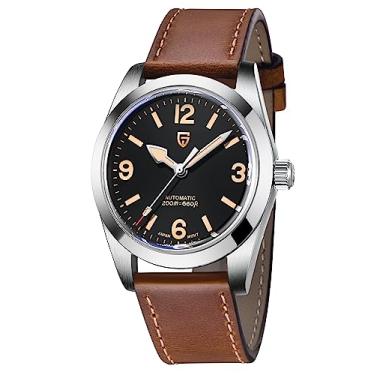 Imagem de CEYADG Pagani Design Relógios automáticos para homens e mulheres, relógio de pulso masculino de aço inoxidável de 36 mm, relógios mecânicos safira, movimento NH35A, Marrom, moda casual negócios