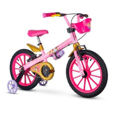 Imagem de Bicicleta Aro 12 Infantil Nathor Bike Princesas Rosa