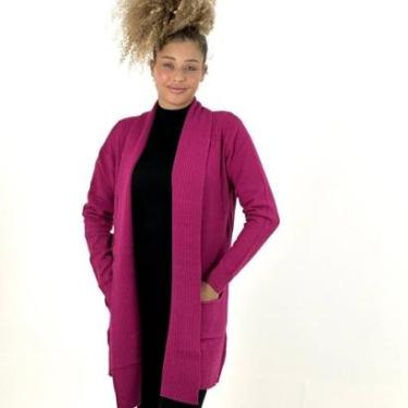 Imagem de Casaco Facinelli Cardigan Lã Longo com Bolsos Feminino-Feminino