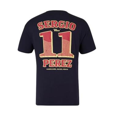 Imagem de Camiseta vintage Big Red Bull Racing F1 Sergio Checo Perez, Azul marino, XXG