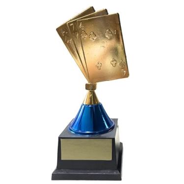Imagem de Genérico Troféu de Truco Carteado Azul 1 Unidade