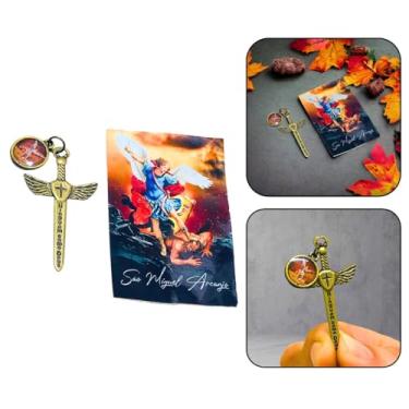 Imagem de Pingente Crucifixo Espada e Medalha São Miguel Arcanjo