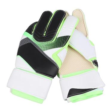 Imagem de Luvas de Goleiro de Futebol, Luvas de Látex Reforçadas para Treinamento de Goleiro, Luvas Verdes Fluorescentes para Adultos Número 9