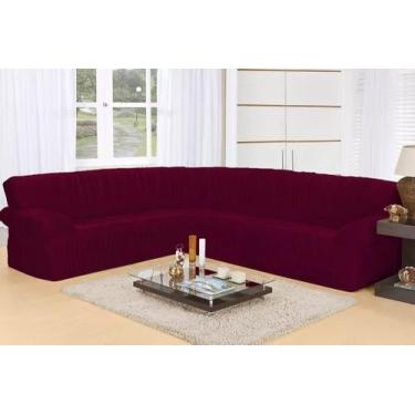 Imagem de Capa Para Sofá de Canto 5 e 6 Lugares em Malha Gel 21 Elasticos - Nena