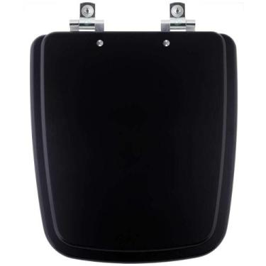 Imagem de Tampa De Vaso Sanitario Com Amortecedor Boss Matte Black Preto Fosco P