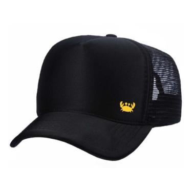 Imagem de Boné Relaxado Telinha Aba Curva Masculino Bombeta Preta Siri Original,