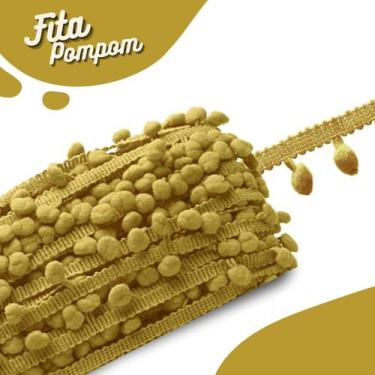 Imagem de Fita Pompom Mostarda 30mm Rolo Com 25 Metros - Nybc