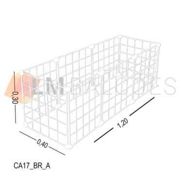 Imagem de Cercadinho Aramado Branco Para Pet - 1,20 x 0,30 x 0,40m - LM Balcoes