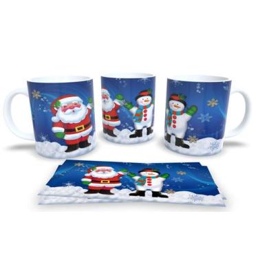 Imagem de Canecas de Porcelana Personalizadas Papai Noel 4 - Estampa Sublimada, 