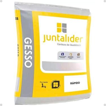 Imagem de Gesso Em Pó Branco Artesanato E Parede Secagem Rápida 1kg  - Juntalide