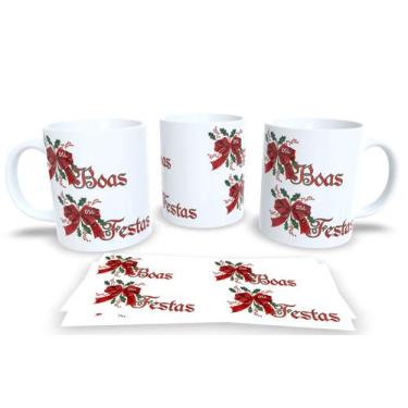 Imagem de Canecas de Porcelana Personalizadas Natal - Estampa Sublimada, Mod.7