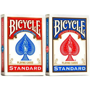 Imagem de Kit 2 Baralhos Bicycle Standard Azul E Vermelho Cartas Poker