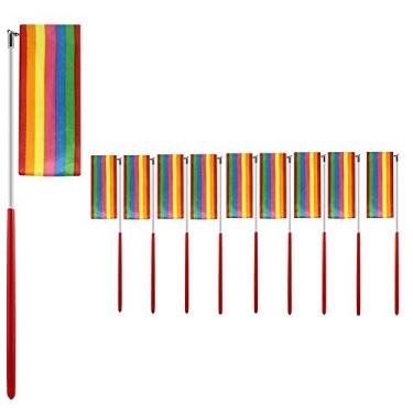 Imagem de JBBERTH 2M Gymnastics Rhythmic Ribbon Dancer Dancing Ribbon Streamer Rhythm Ribbon - Set of 10 Rainbow Colors