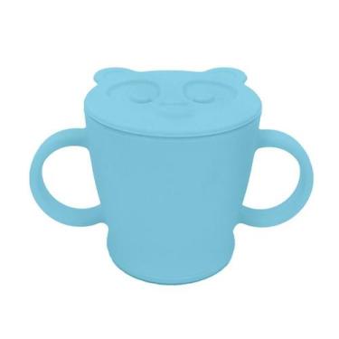 Imagem de Copo Infantil Mimo SN23153 Silicone Azul com Alças - Mimo Style
