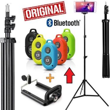 Imagem de Kit Youtuber Tripé Profissional Pedestal De Iluminação Suporte Para Ce