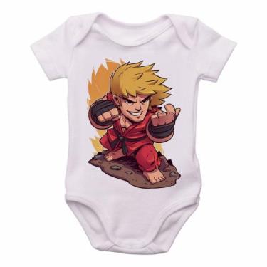Imagem de body nenê criança roupa bebê Ken Street Fighter  - Empório Dutra, M   