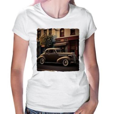 Imagem de Baby Look Carro antigo na cidade - Foca na Moda, Branco, GG
