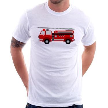 Imagem de Camiseta Caminhão de Bombeiro - Foca na Moda, Branco, M
