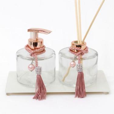 Imagem de Kit Decorativo para Lavabo com aromatizador de ambientes e Bandeja  - 
