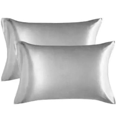 Imagem de Kit 02 Fronhas De Cetim (01 Par) Anti Frizz Macio 50cm x 70cm - Veroni